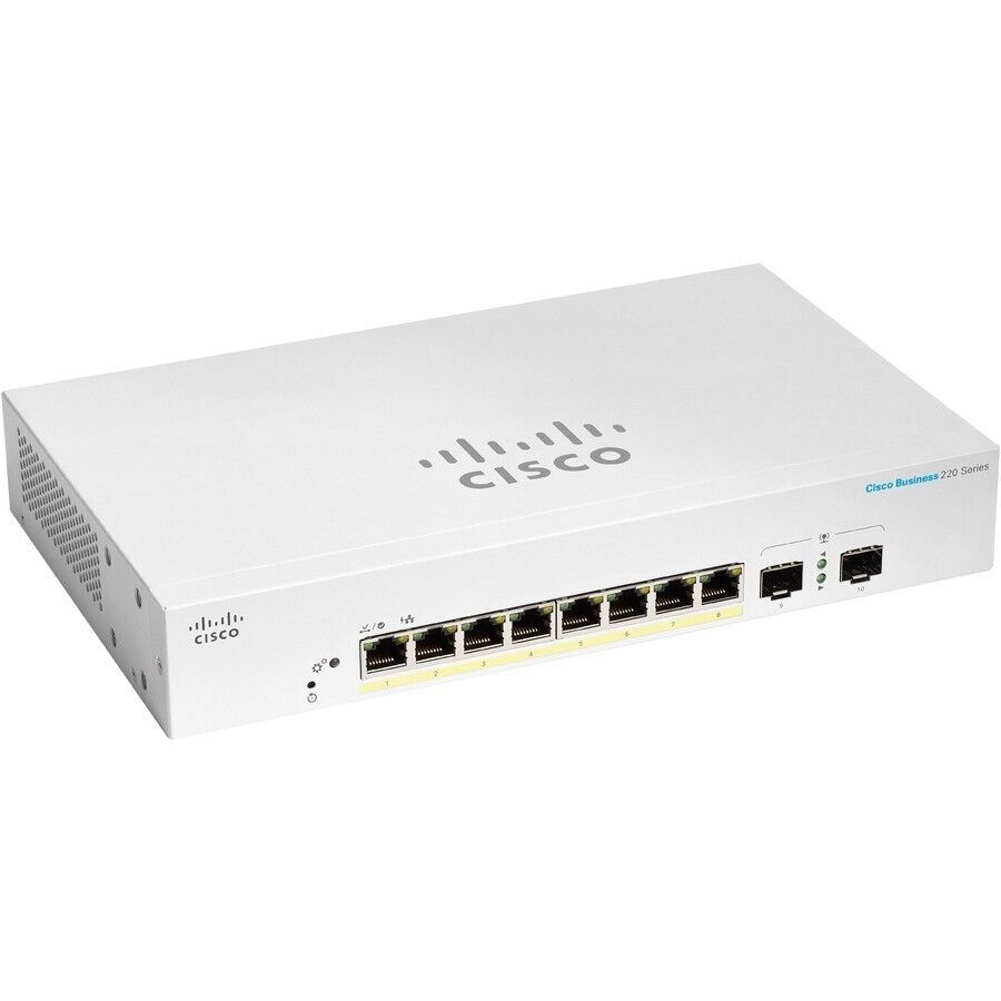 Cisco CBS220-8P-E-2G-NA 8 Giga PoE 2 Giga Exp 2 SFP Managed Network Switch