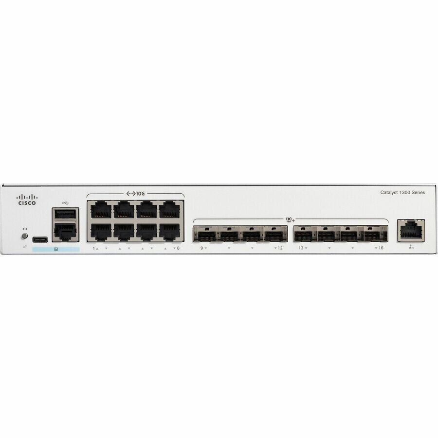 Cisco C1300-16XTS Catalyst 8x 10Gig 8x 10Gig SFP+ Ethernet Managed Switch Rack