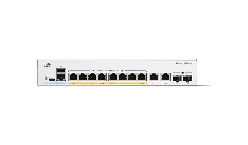 Cisco C1200-8P-E-2G Catalyst 2 Port Gig PoE+ 2 Combo 2 SFP Managed Switch Rack