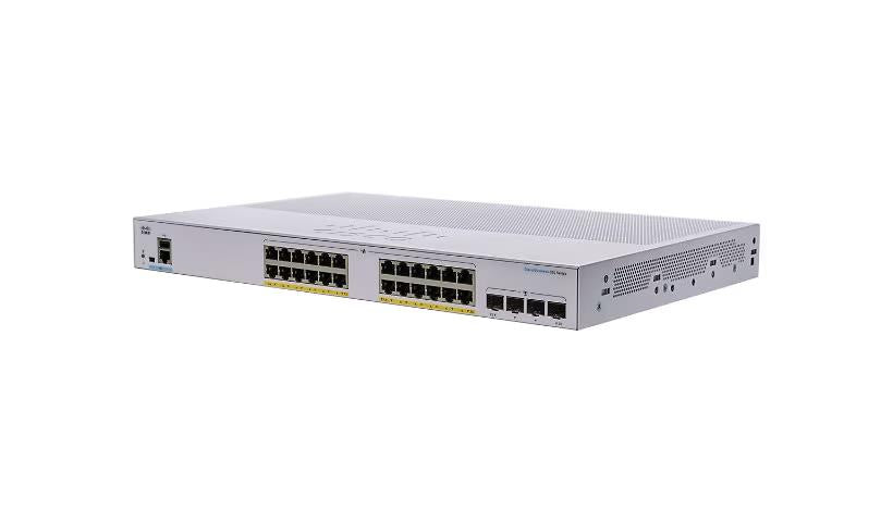 Cisco CBS350-24P-4X-NA 24 Giga PoE+ 195W Budget 4 10G SFP+ Managed Rack Switch