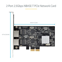 StarTech PR22GI-NETWORK-CARD 2-Port 2.5G Ethernet RJ45 PCIe x2 Network Card