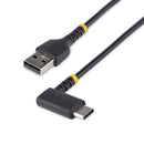 StarTech R2ACR-30C-USB-CABLE 12" USB-A to Rght-Angle USB-C Rugged Charging Cable