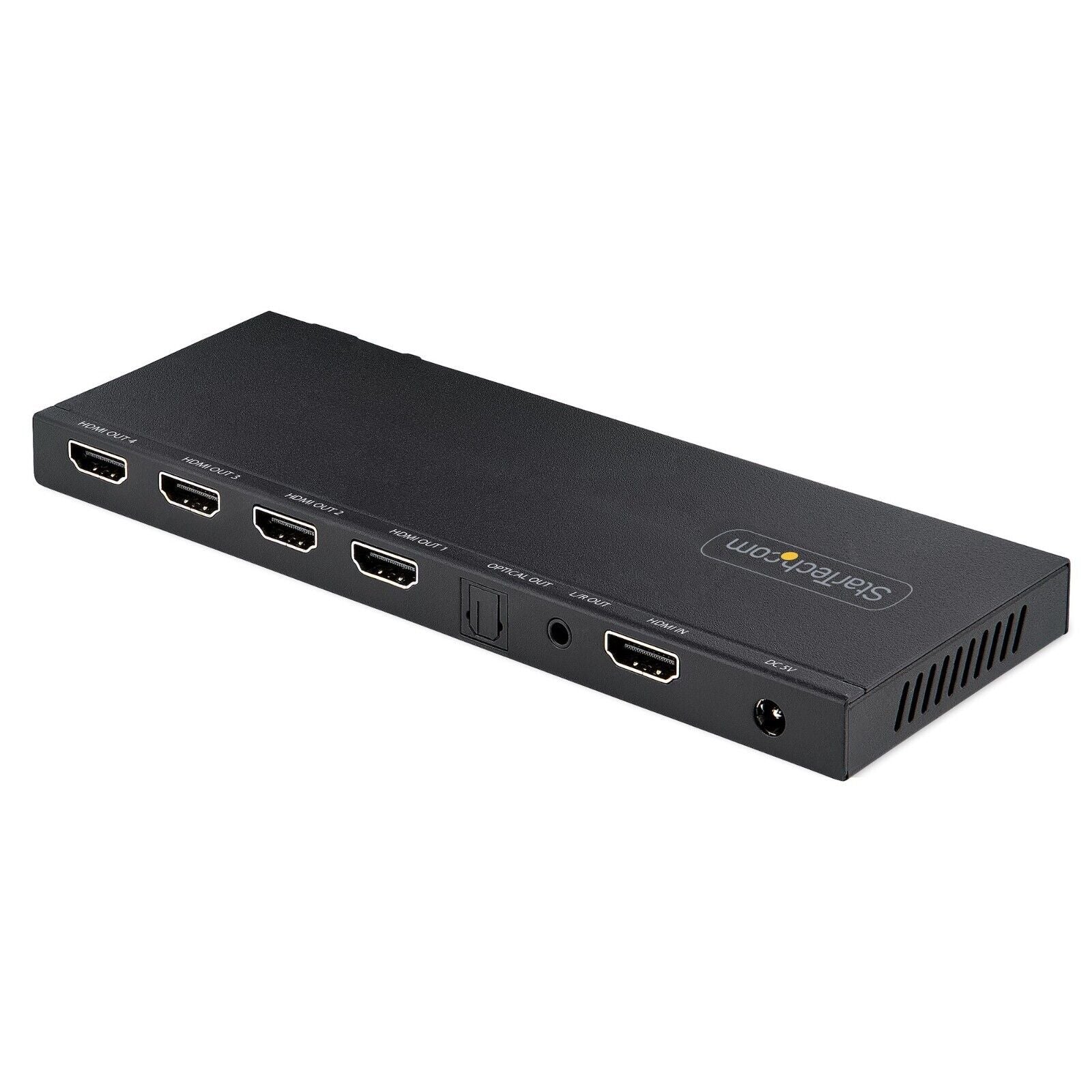 StarTech HDMI-SPLITTER-44K60S 4-Port HDMI DisplayPort Splitter 1-In 4-Out +Power