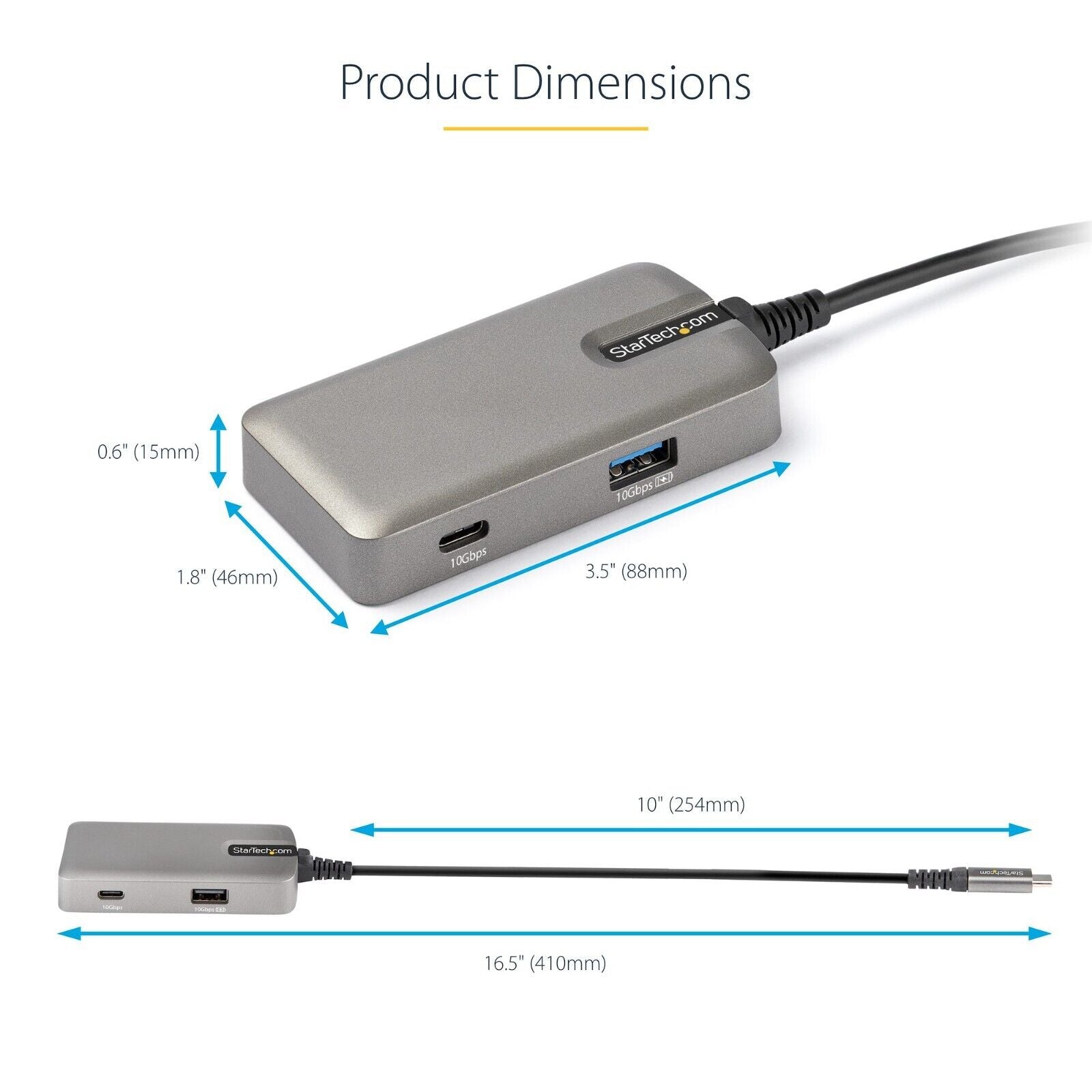 StarTech DKT31CHPD3 USB C Multiport Adapter HDMI USB-A/C 100W PD Mini Porta Dock