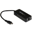 StarTech US1GC301AU USB-C to Gigabit Ethernet Adapter 4" Dongle Black