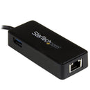 StarTech US1GC301AU USB-C to Gigabit Ethernet Adapter 4" Dongle Black