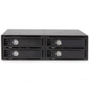 StarTech SATSASBP425 4-BAY 2.5" SATA SAS HDD SSD Mobile Rack Hot Swap BlackPlane