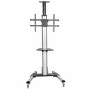 StarTech STNDMTV70 Mobile TV Cart Lockable Wheels w Shelf for 32"-75" TV Monitor