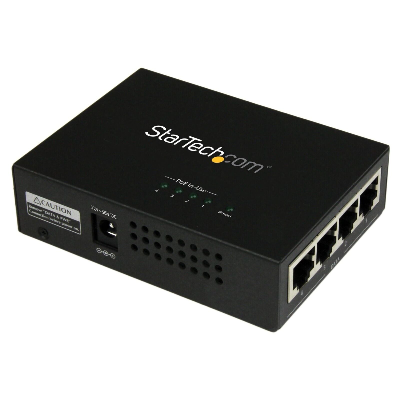 StarTech POEINJ4G Gigabit Midspan PoE+ Injector 802.3at 802.3af Full Power