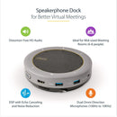 StarTech DKTBRSPMPD USB-C Conference Speakerphone Dock USB-A/C PD HDMI VGA