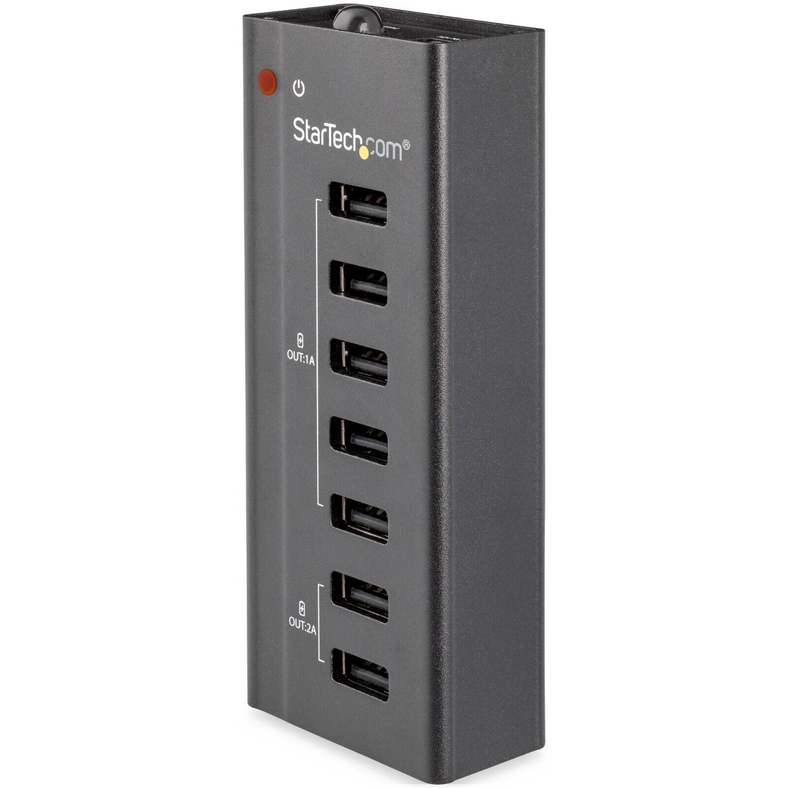 StarTech ST7C51224 7 Port USB Wall Mount Charging Station 5x 1A 2x 2A w US Power