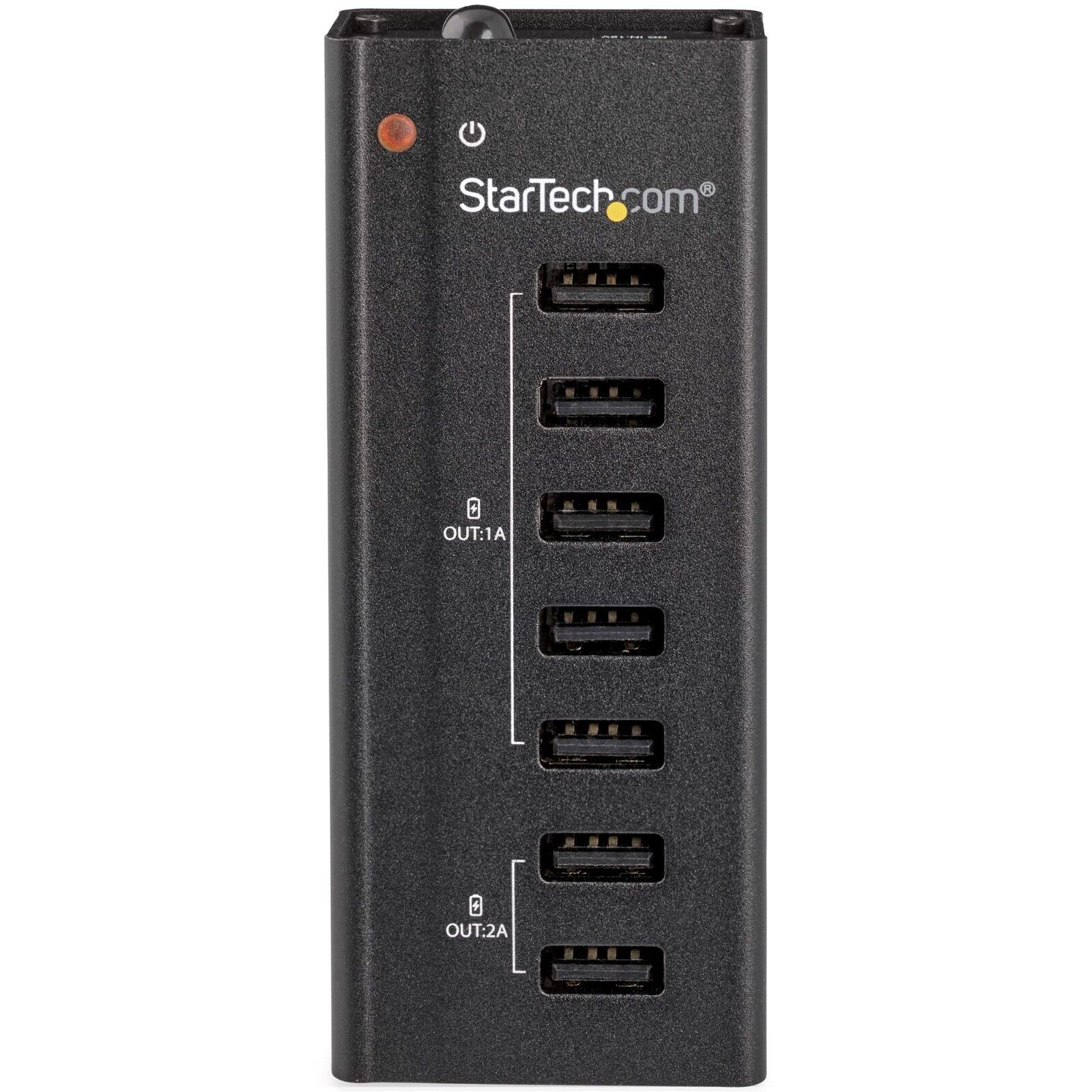StarTech ST7C51224 7 Port USB Wall Mount Charging Station 5x 1A 2x 2A w US Power