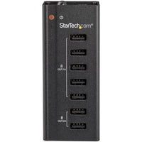 StarTech ST7C51224 7 Port USB Wall Mount Charging Station 5x 1A 2x 2A w US Power