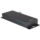 StarTech HB31C3A1CME 4 Port USB-C Industrial Metal Hub 3x USB-A 1x USB-C Black