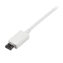 StarTech USBPAUB1MW 3Ft (1M) USB-A to USB-Micro-B Charging Sync Cable Cord White