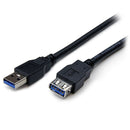 StarTech USB3SEXT6BK 6Ft USB 3.0 Extension Cable Male to Female 5G Black