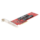 StarTech DUAL-M2-PCIe-CARD-B Dual M.2 PCIe x4 x8 SSD Adapter Card AHCI NVMe