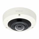 Hanwha XNF-8010RV X-Series 6MP IR Outdoor Fisheye Camera 1.6mm Fixed Lens, Ivory