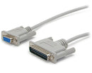 StarTech SCNM925FM 10Ft Cross Wired DB9 tp DB25 Serial Null Modem Cable F/M Gray