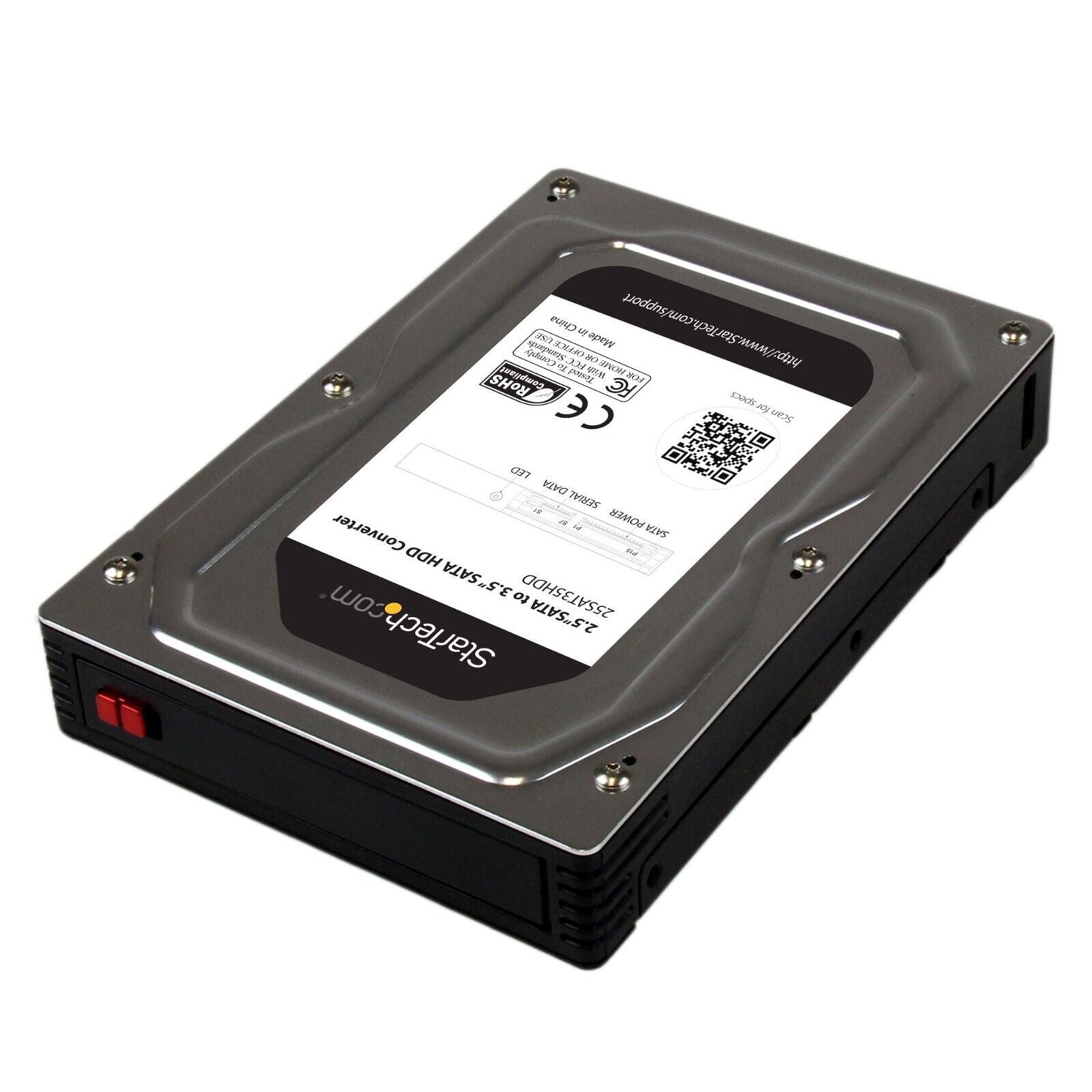 StarTech 25SAT35HDD 2.5" to 3.5" Aluminum SSD HDD Hard Drive Adapter Enclosure