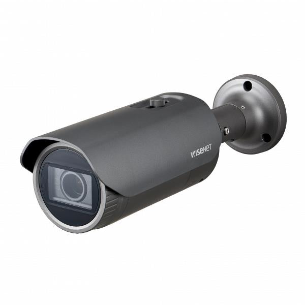 Hanwha XNO-L6080R X-Series 2MP IR Bullet Camera, 3.1-10mm Varifocal Lens, Gray