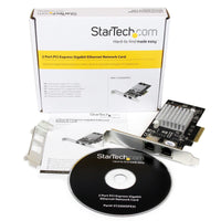 StarTech ST2000SPEXI 2 Port Gigabit Ethernet PCIe x4 Server Network Low Pro Card