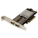 StarTech PEX20000SFPI 2 Port 10Gb SFP+ NIC Fiber Ethernet PCIe x8 Low Pro Card