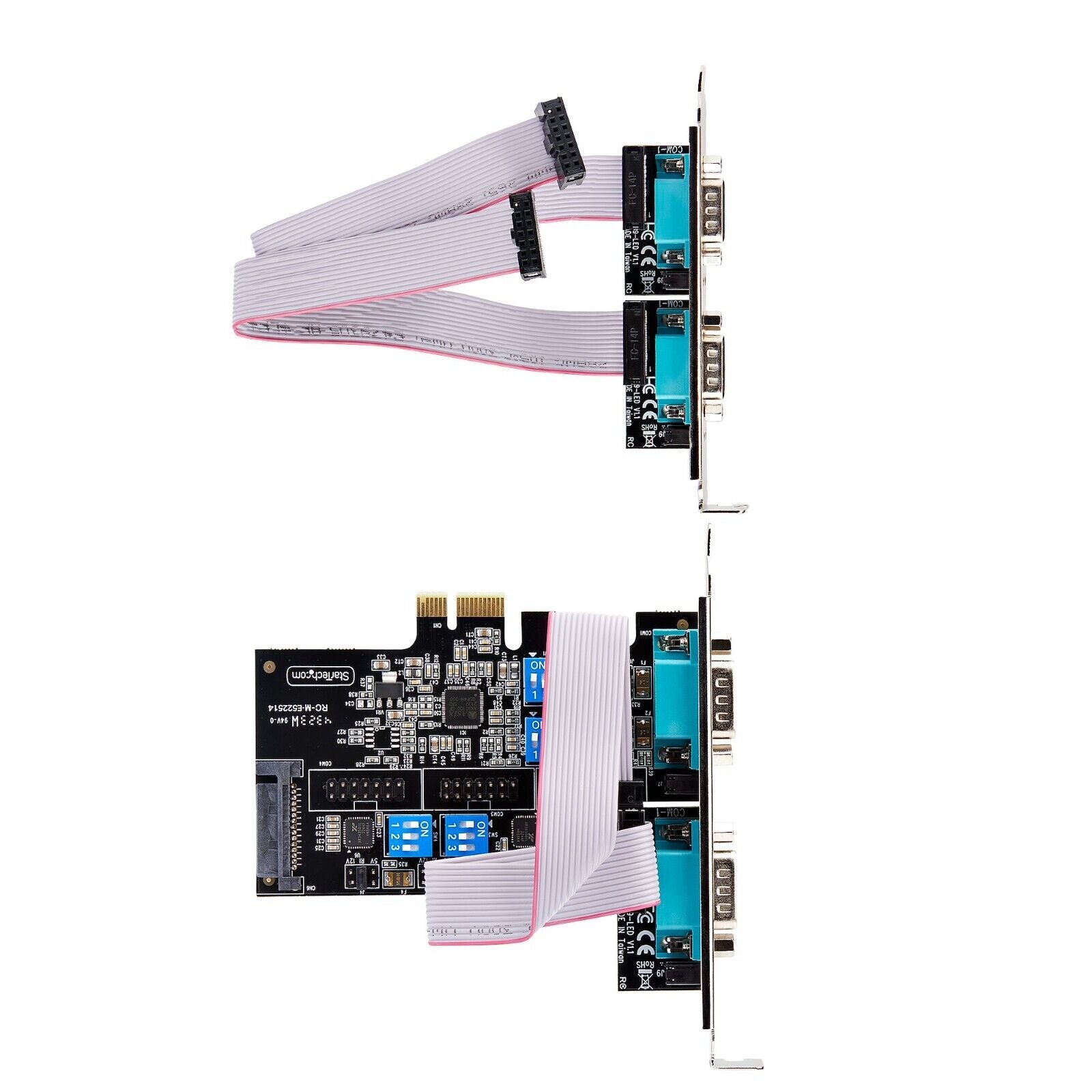 StarTech PS74ADF-SERIAL-CARD 4-Port Serial DB9 RS232 422 485 Adapter PCIe Card