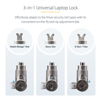 StarTech UNIVMK25-LAPtoP-LOCK 25Pack 6Ft Univ Laptop Keyed Lock Security Cable
