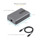 StarTech TB310G2 Thunderbolt 3 to RJ45 Ethernet Network Adapter w 27" TB3 Cable