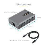 StarTech TB310G2 Thunderbolt 3 to RJ45 Ethernet Network Adapter w 27" TB3 Cable