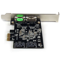 StarTech PEXESAT322I 2-Int SATA 2-Ext SATA Low Profile PCIe x1 Controller Card