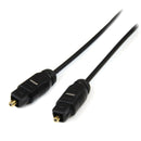 StarTech THINTOS3 3Ft Thin TOSLINK M Digital Fiber Optic Audio Cable Black