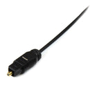 StarTech THINTOS3 3Ft Thin TOSLINK M Digital Fiber Optic Audio Cable Black