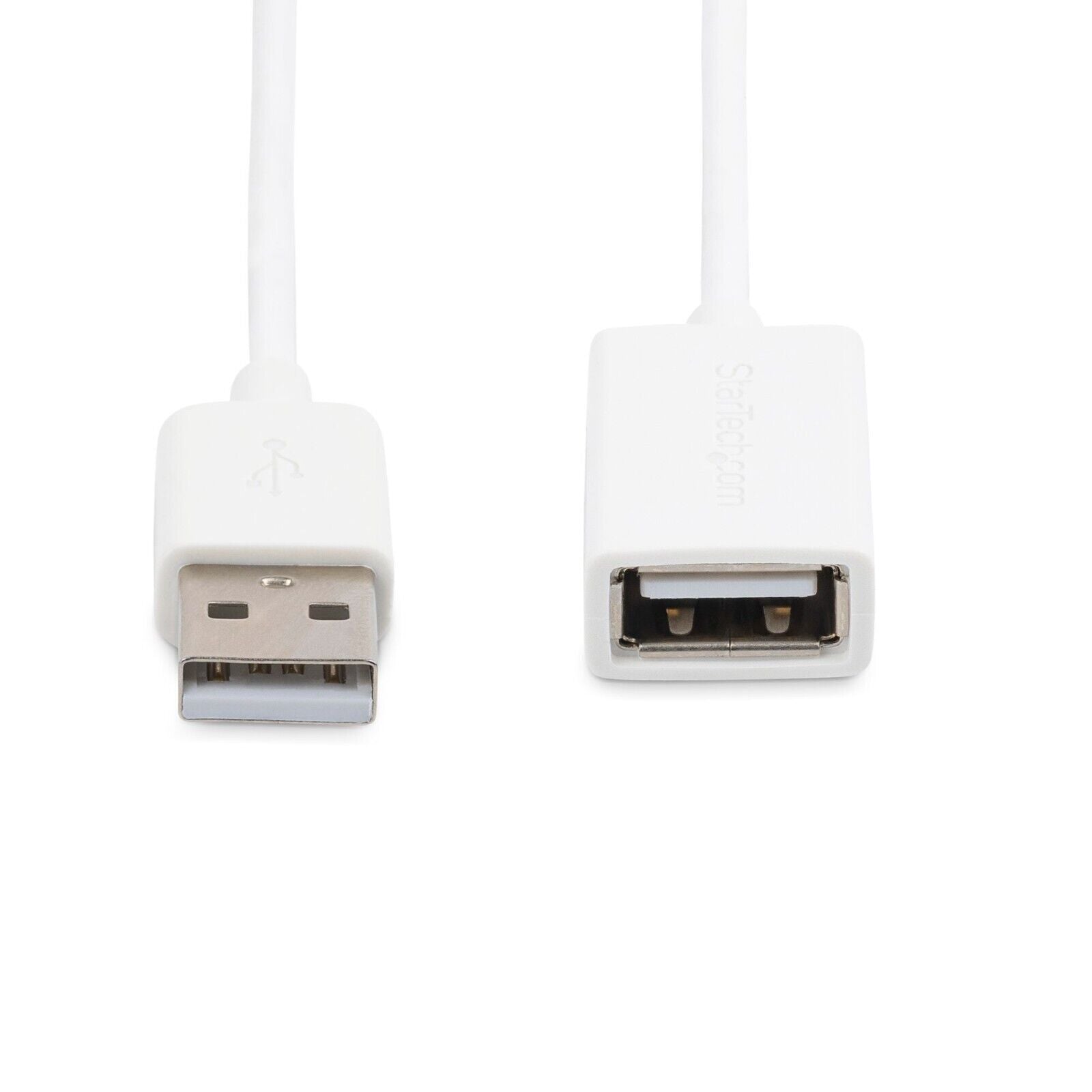 StarTech USBEXTPAA3MW 10Ft USB-A to USB-B M/F Extension Cable White Cord