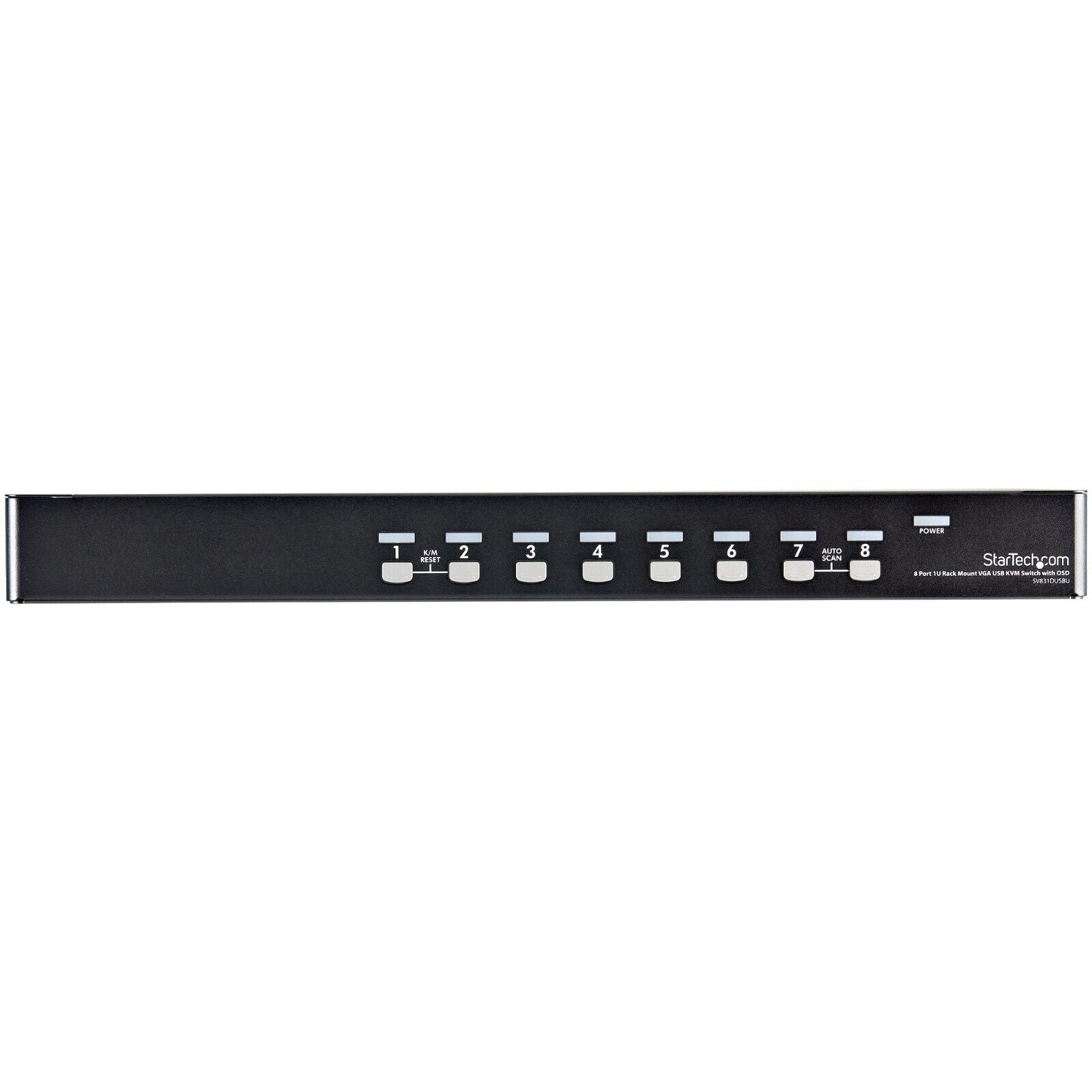 StarTech SV831DUSBUK 8 Port VGA 2 USB KVM 1U Rack Switch w Cables Power Brackets