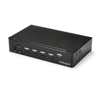 StarTech SV431HDU3A2 4 Port HDMI KVM Switch USB Audio 1U Mount w Power No Cables