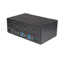 StarTech SV231DHU34K6 2 Port Dual HDMI 4K USB KVM Switch Box w Power Adapter