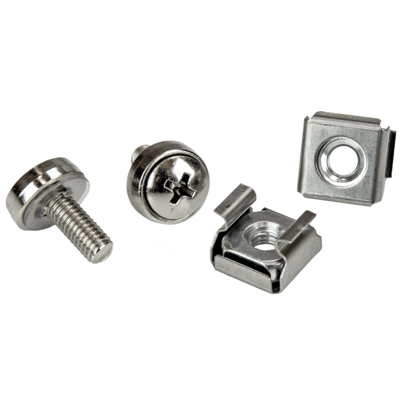 StarTech CABSCRWM520 20Pk M5 Screws and Cage Nuts Set Square Secure Clips