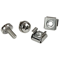 StarTech CABSCRWM520 20Pk M5 Screws and Cage Nuts Set Square Secure Clips