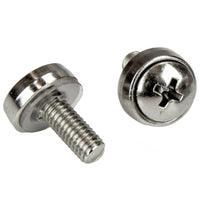 StarTech CABSCRWM520 20Pk M5 Screws and Cage Nuts Set Square Secure Clips