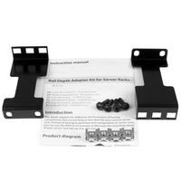 StarTech RDA1U 1U 4" Recessed Rack Adapter Depth Extender Steel Mount Kit Black