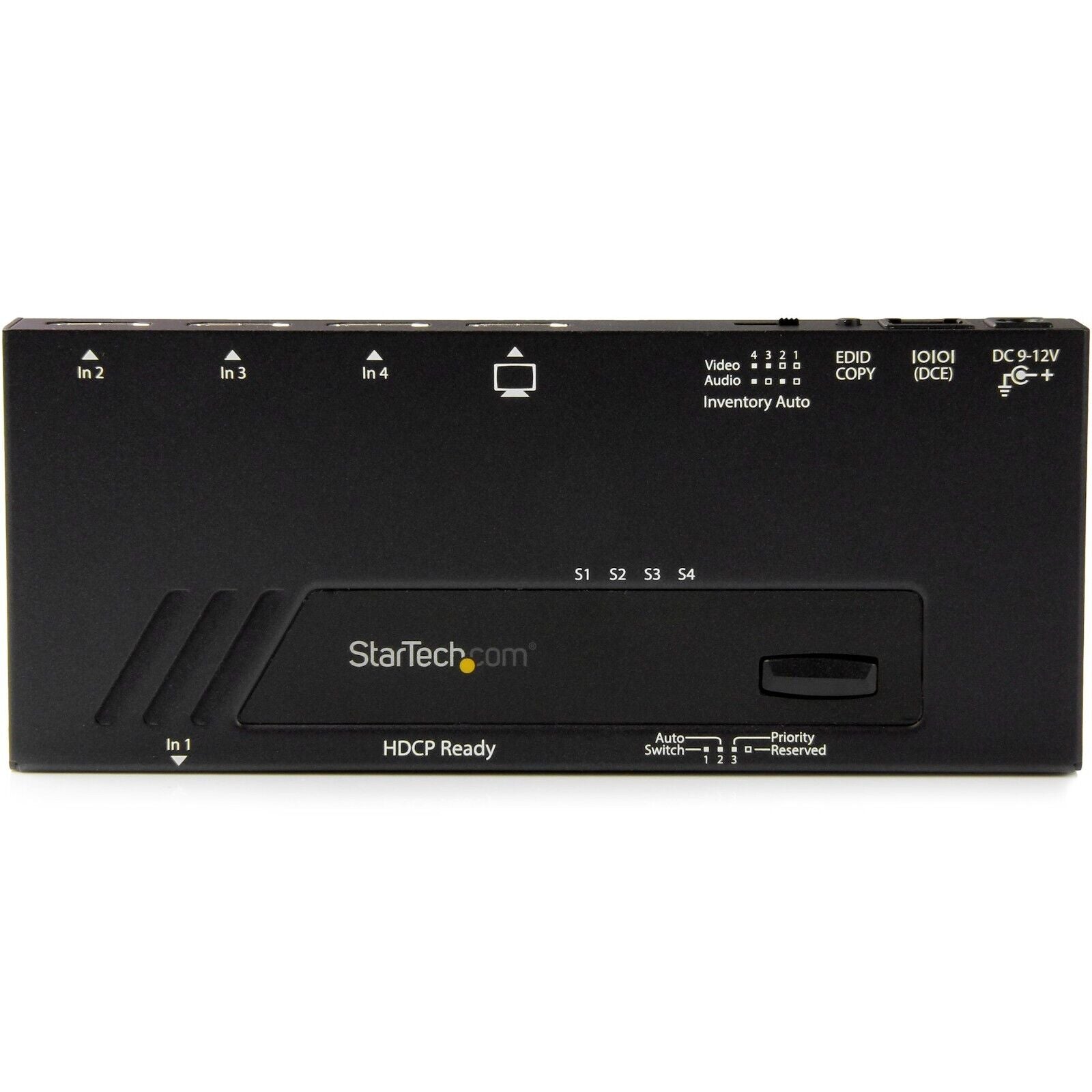 StarTech VS421HD4KA 4 Port HDMI Video 4K UHD Display Box Auto Switching Black