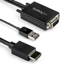 StarTech VGA2HDMM2M 2M VGA to HDMI 2.0 Converter Cable USB Signal Adapter Black