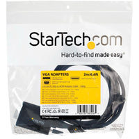 StarTech VGA2HDMM2M 2M VGA to HDMI 2.0 Converter Cable USB Signal Adapter Black