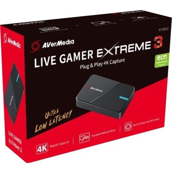 AVerMedia GC551G2 Extreme 3 4K Live Gamer Capture Card TAA NDAA Compliant