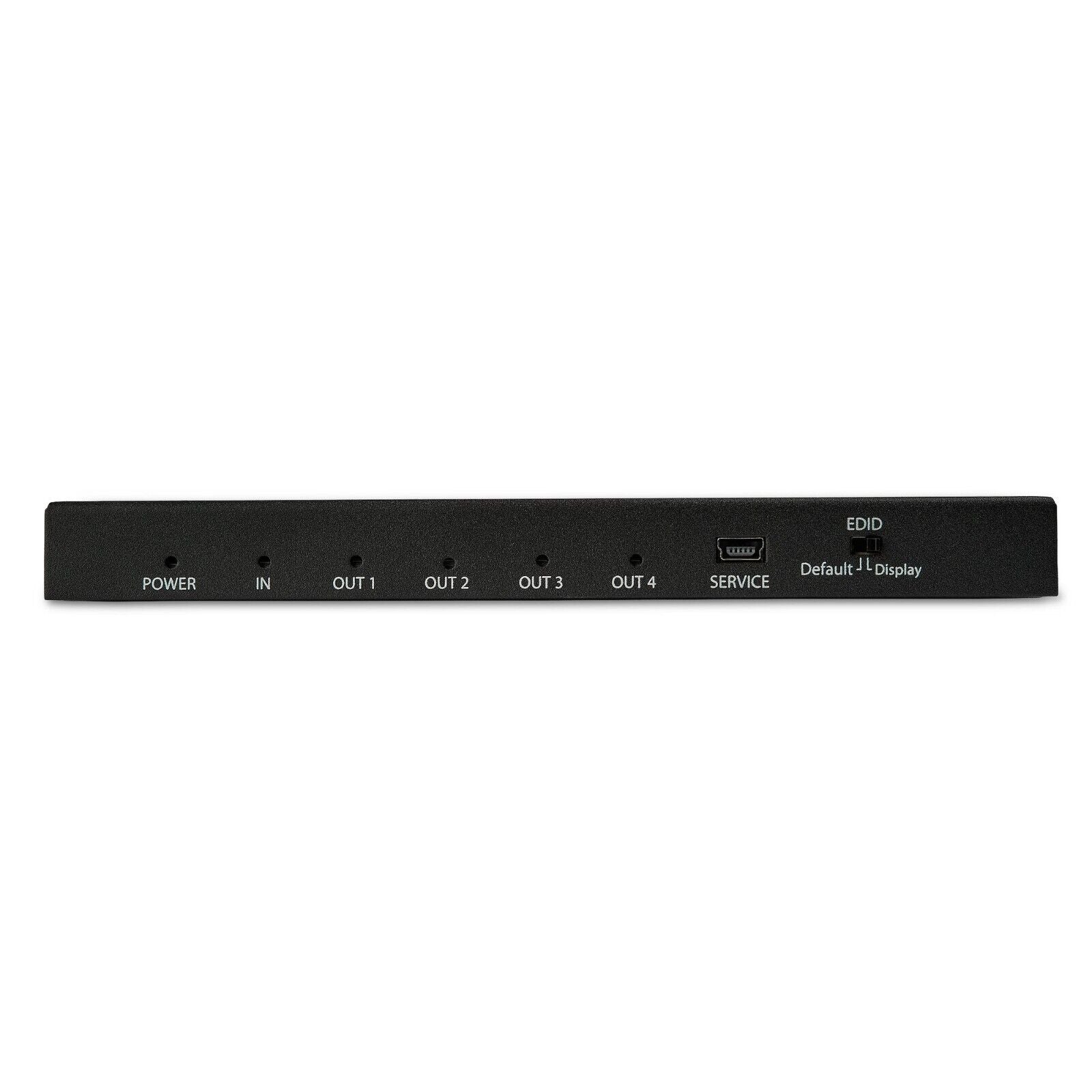 StarTech ST124HD202 4 Port 4K HDMI 2.0 Splitter UHD Signal Video Adapter Black