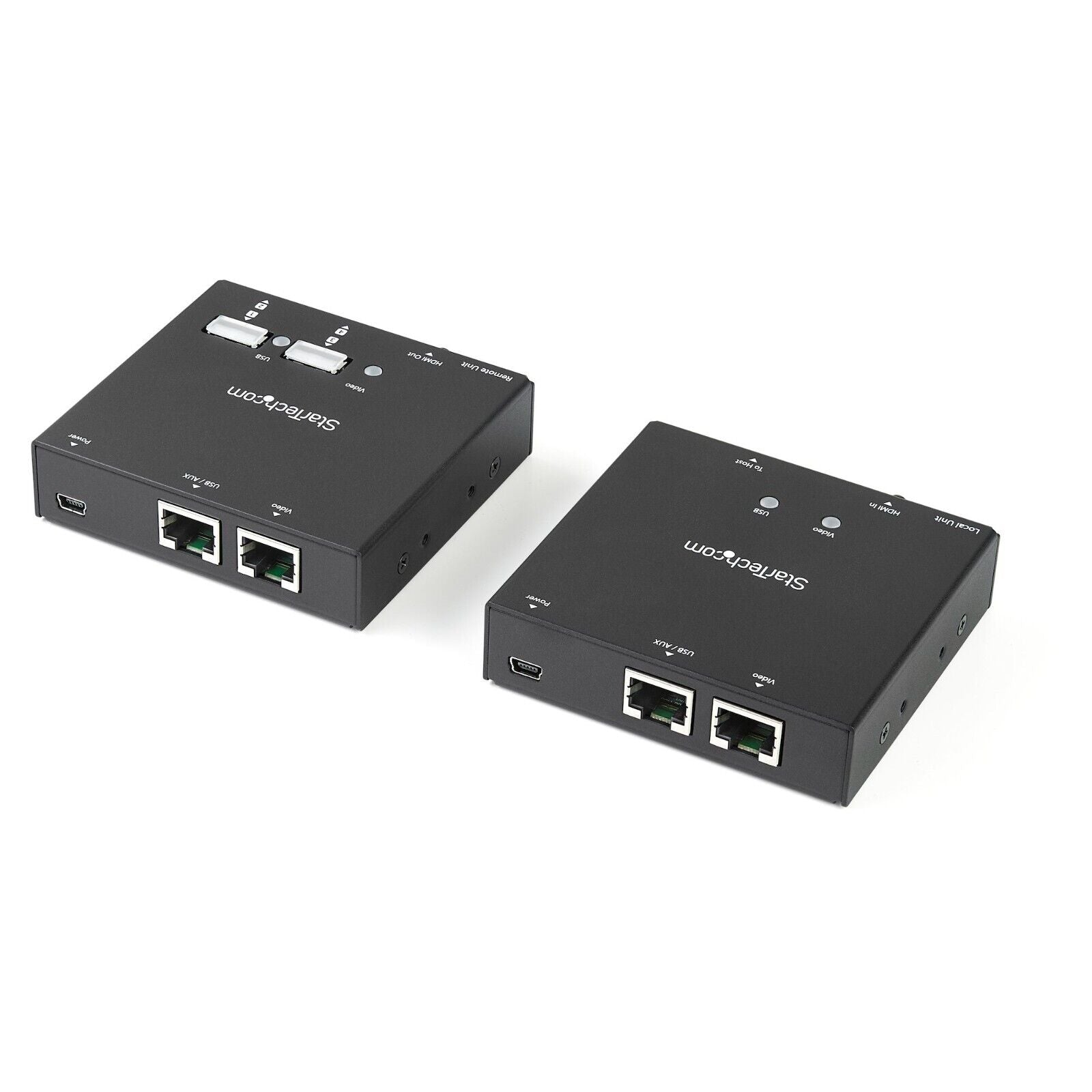 StarTech ST121USBHD 50M 4K HDMI Over CAT6 Video Extender 4 Port USB Hub Black