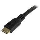 StarTech HDMIACMM1 1Ft Mini HDMI To HDMI Cable M/M High Speed Cord Adapter Black