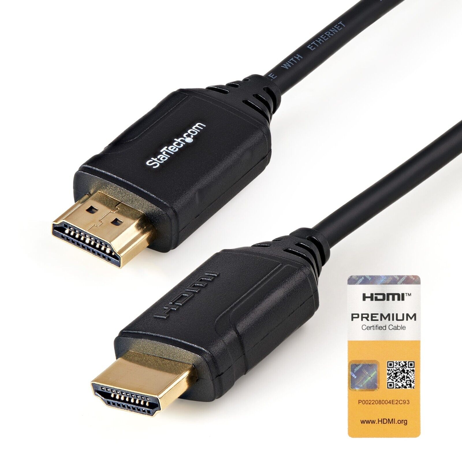 StarTech HDMM50CMP 1.6Ft 4K HDMI to HDMI 2.0 UHD High Speed Premium Cable Black